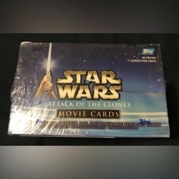 Vintage TOPPS Star Wars Attack Of The Clones Movie Cards Box Kenner Comic Lucas - Picture 3 of 4